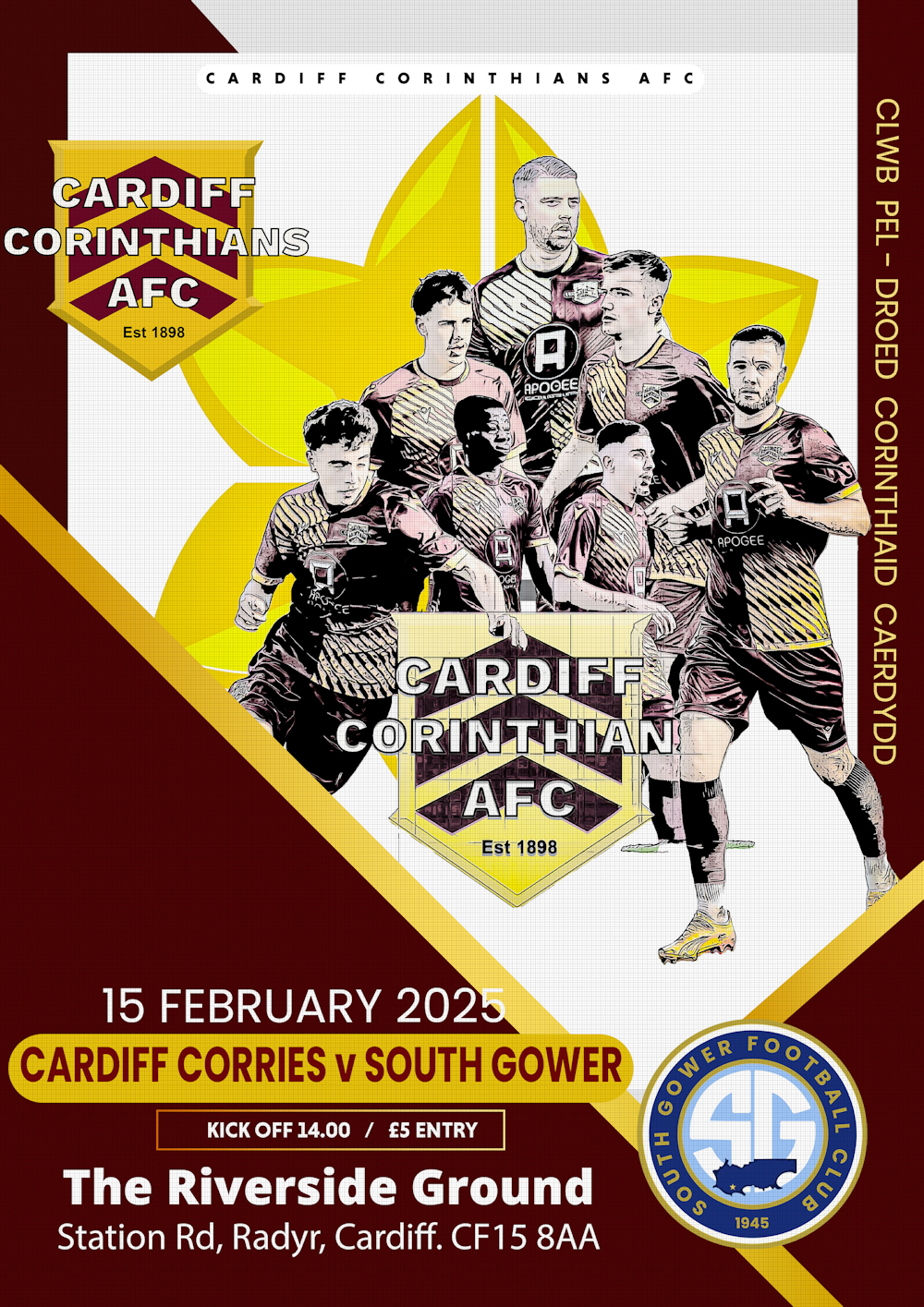 Image: Cardiff Corries v South Gower 15-02-2025